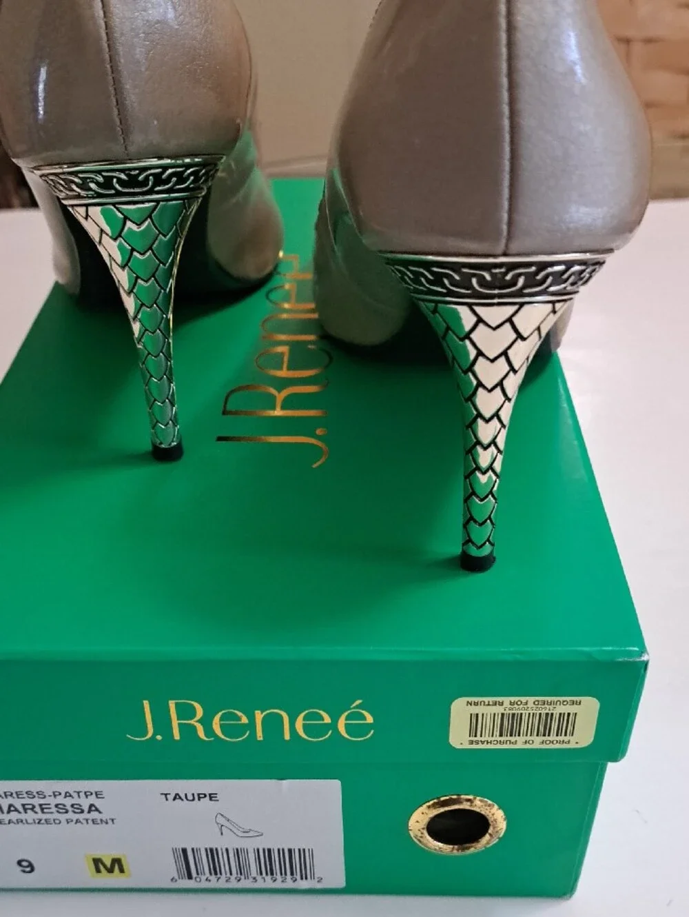 Women's Metallic Taupe Pointed-Toe Pumps